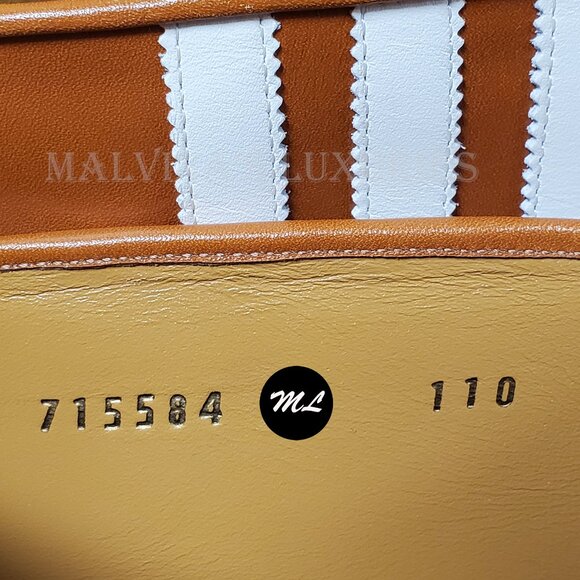 GUCCI BOOTS ADIDAS X KNEE HIGH STRIPE BROWN LEATHER  sz 38 8 US - Picture 15 of 16